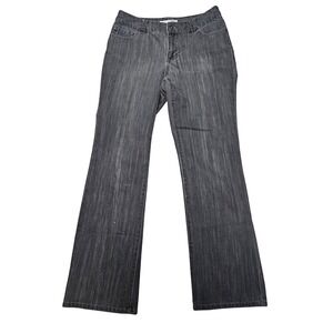 Chico's Platinum Women's Size 00 Regular Bootcut Jeans Gray Stretch Denim